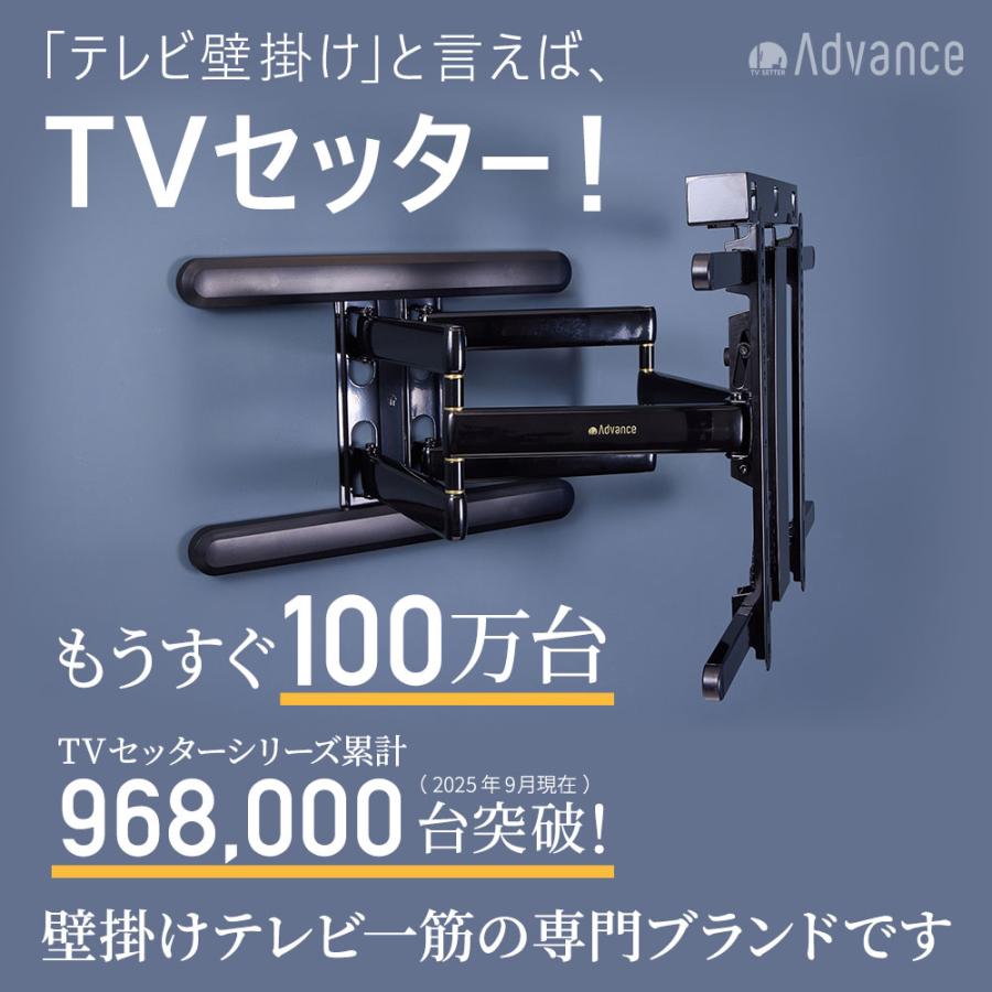 テレビセッター 待望の超大型テレビに対応するアーム金具 37-102インチ