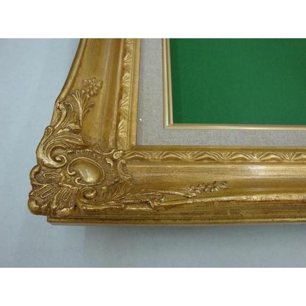 金装飾 P8号 油彩額縁 ゴールドフレーム 布袋 箱付き 油彩オーダー