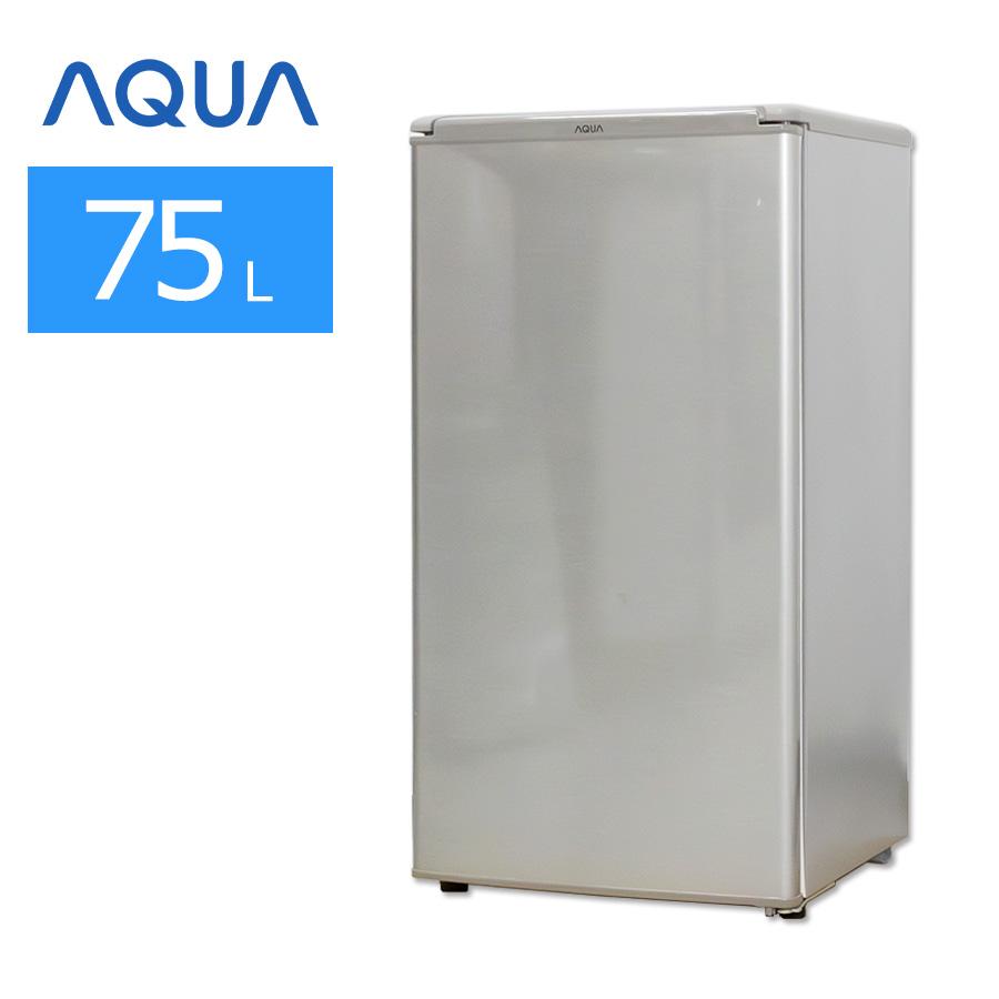 1ドア冷蔵庫 AQUA AQR-8G 2021年製 75L シルバー