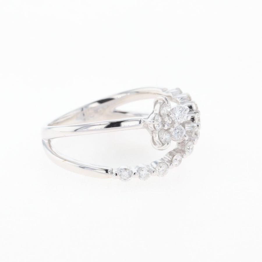 ホワイトゴールドメレ ダイヤモンド K18WG指輪11.7g ホワイトゴールド