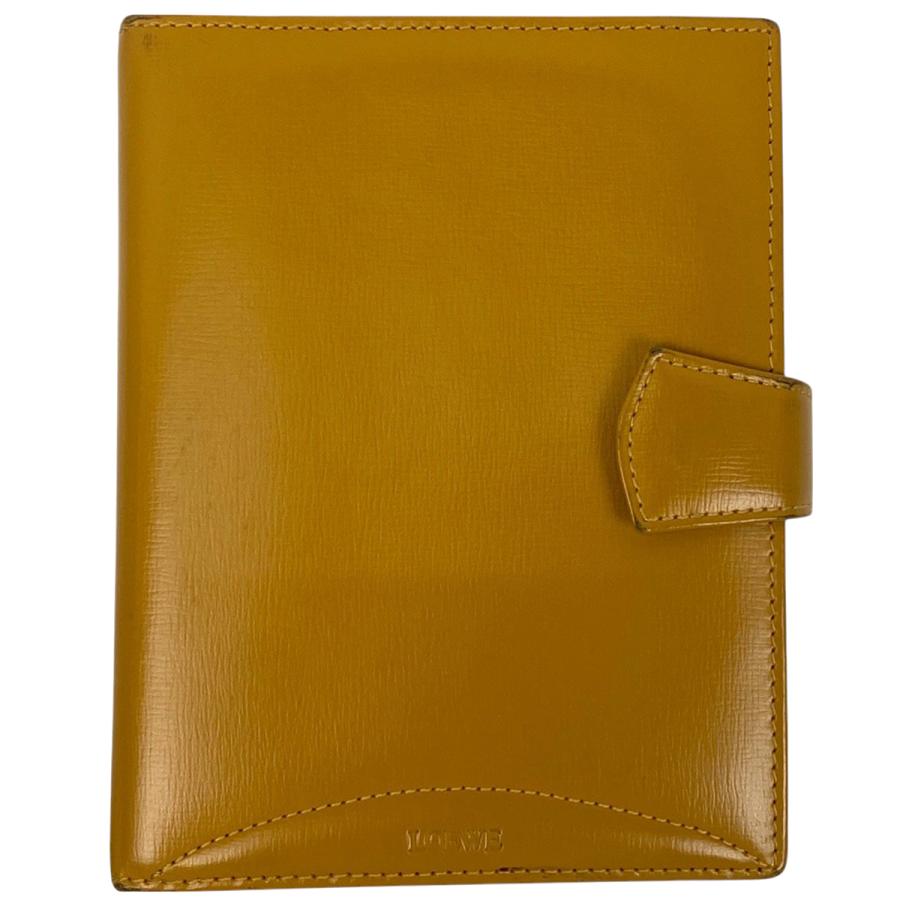 LOEWE（ロエベ） ロゴ 手帳カバー アドレス帳 手帳 レザー イエロー