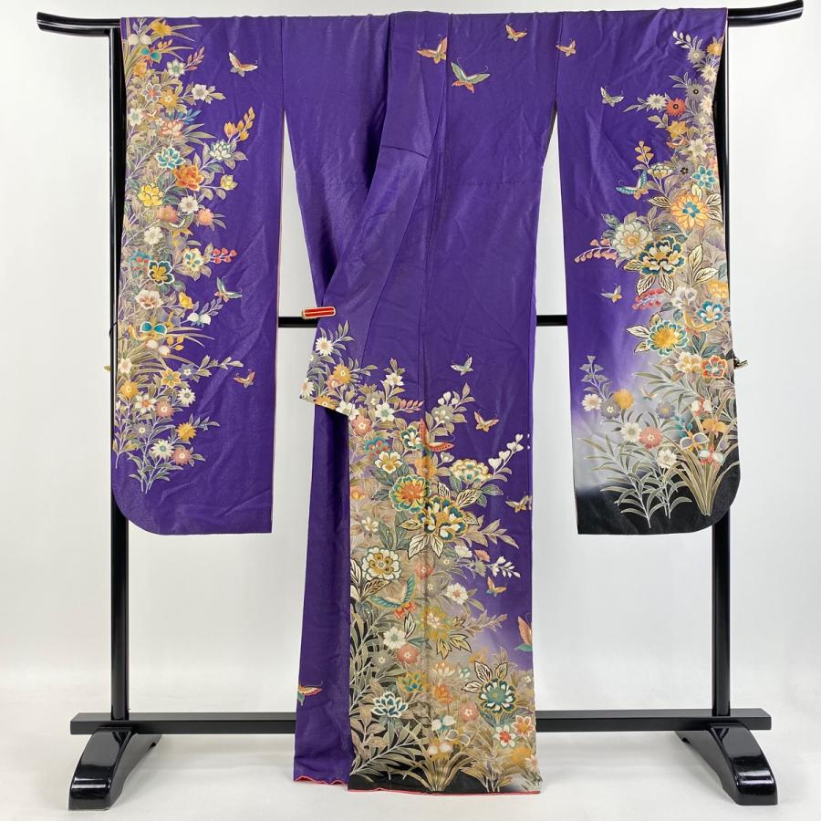 KN3884 振袖 身丈166.5cm 正絹 着物 成人式 トールサイズ KN3884 振袖