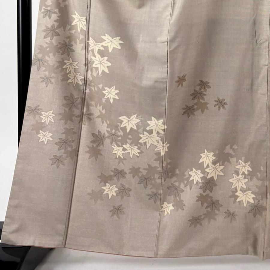 訪問着 身丈164.5cm 裄丈63.5cm S 袷 恵積五郎 落款あり 紅葉