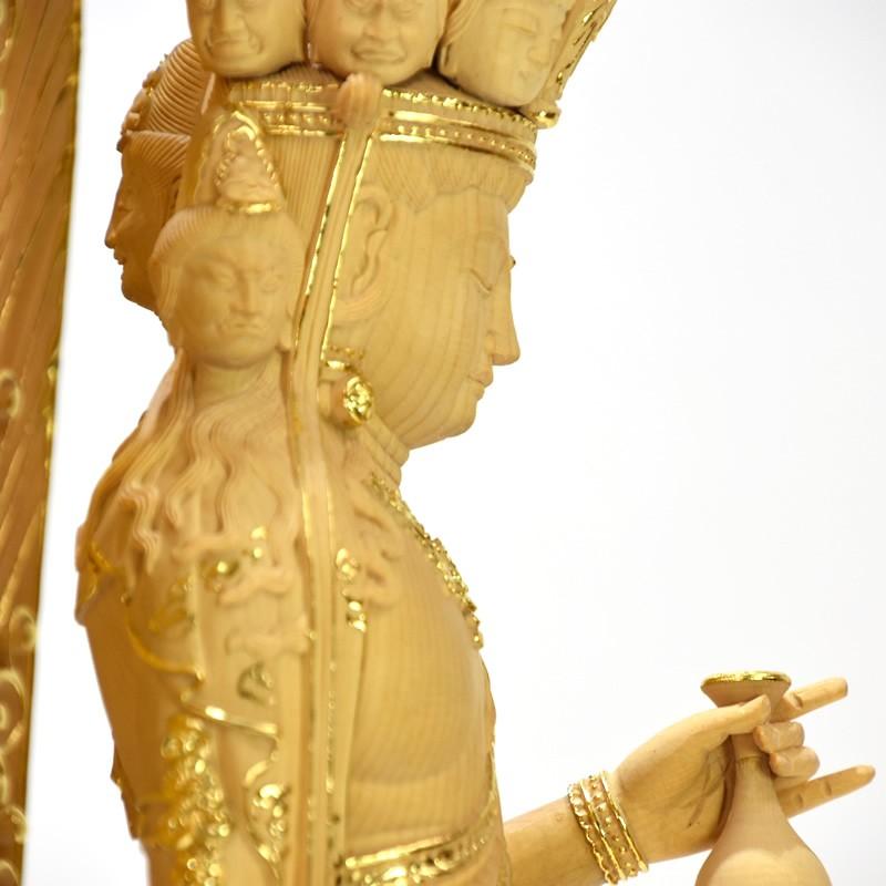 観音菩薩様 約1m 木製 仏像風彫刻 一本の木の根っこで作られてます