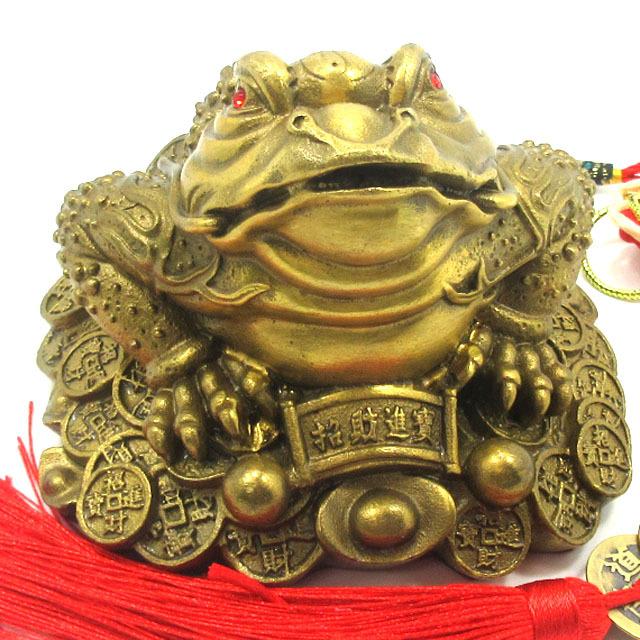 カエル 置物 風水 蛙 三本足のカエル 銅製 かえる 三本脚の蛙 六帝銭付