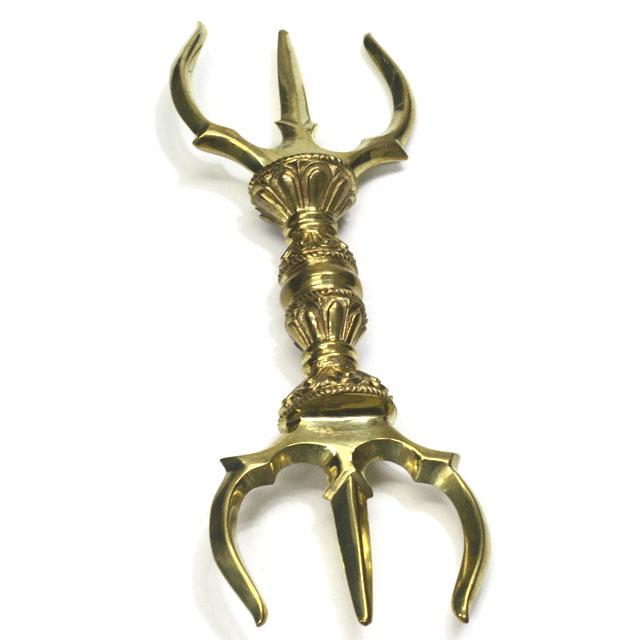 密教法具 三鈷杵 金剛杵 バジュラ LLサイズ 長さ 約22cm （ 五