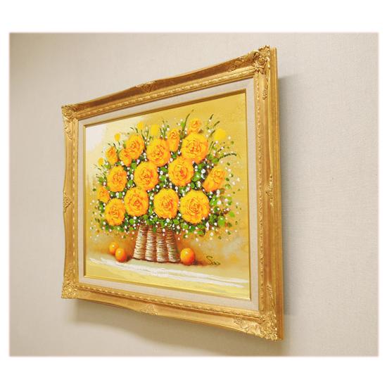 油絵 絵画【猫と黄色薔薇】 油絵 絵画【猫と黄色薔薇】 【公式通販】