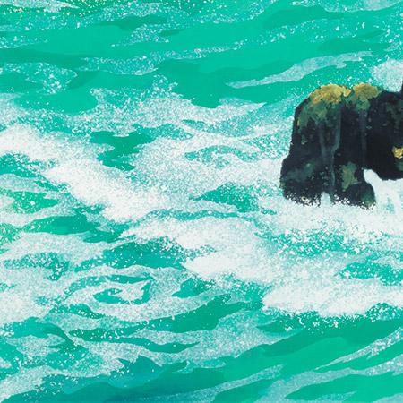 東山魁夷 絵画 満ち来る潮(みちくるうしお) 【複製】【美術印刷