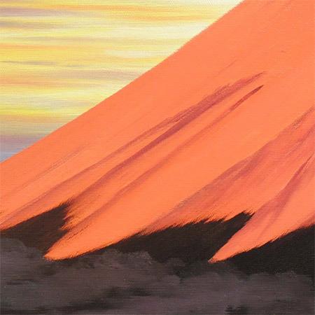 油絵 赤富士 田中浩二作