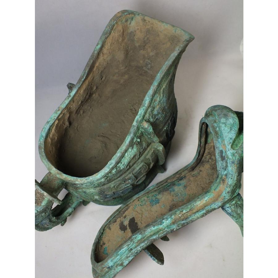 中国古物】青銅器「じこう（蓋付盛酒器）」285mm : 龍香堂ストア
