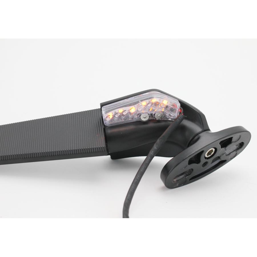 LEDウインカー付 エアロミラー ウイングミラー左右セット ブラック