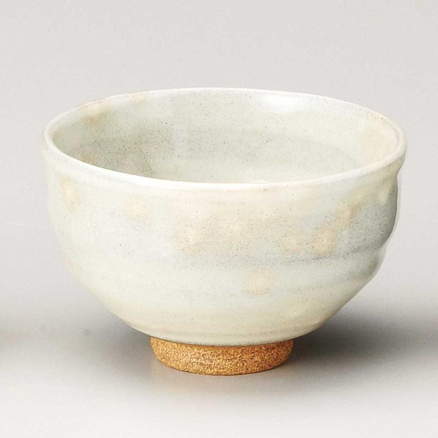美濃焼 茶道 抹茶 茶碗 丸義粉引白流し 湯のみ 陶器 茶器 和食器 白