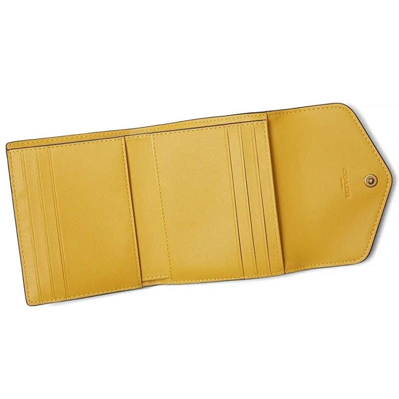 COACH（コーチ） ミニ財布 二つ折り財布 金運をもたらす黄色のサイフ