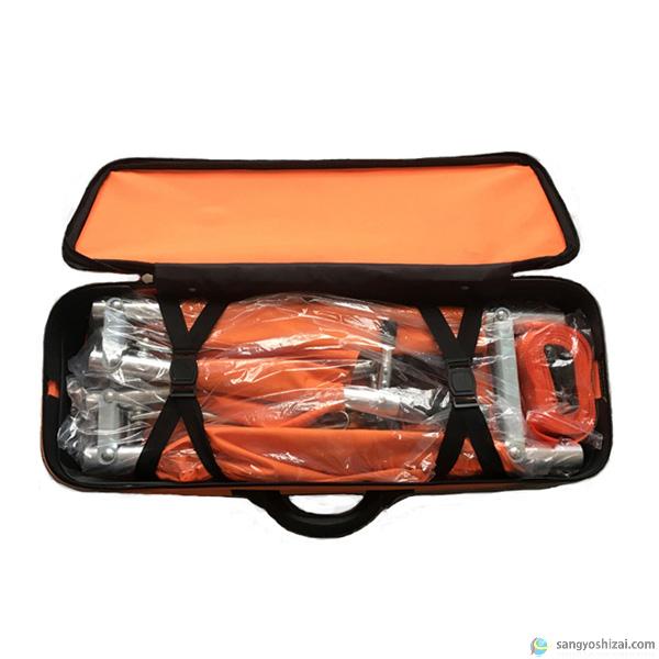 折りたたみ担架 四つ折 55cm×212cm×10cm 収納バッグ付 安全ベルト付