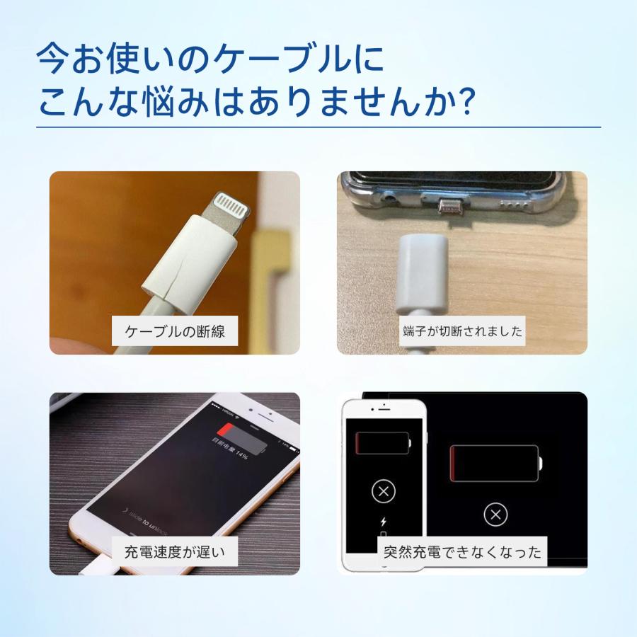 iPhone 2本セット ライトニングケーブル iphone 充電ケーブル 27W PD