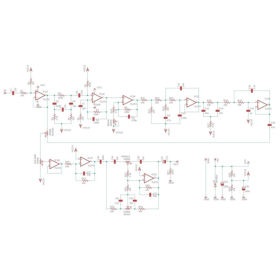KGR HARMONY BASS DRIVE&プリアンプ完成品 KGR Harmony BASS DRIVE