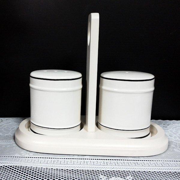 アンティーク調 Cantine ソルト＆ペッパーセット◇陶器◇塩 胡椒