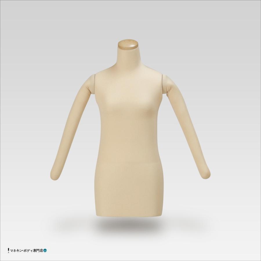 和装ボディ（腕付き＋木製台）着付練習 マネキン 女性 軽量 ベージュ