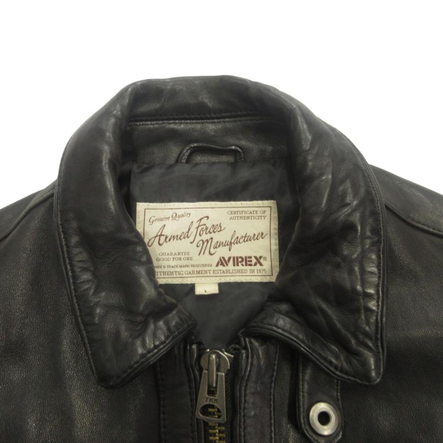 AVIREX（アヴィレックス） 美品 シープスキン シングル ライダース