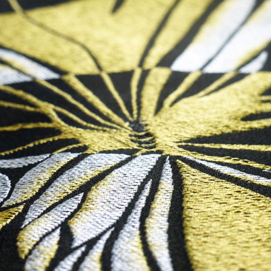 NISHIORI 西陣 帯 袋帯【ブラック 黒 ゴールド 蝶】 西陣織 お仕立て