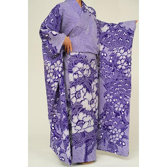 藤娘きぬたや 総絞り逸品振袖 伝統手工芸の極み 紫 : きもの田中