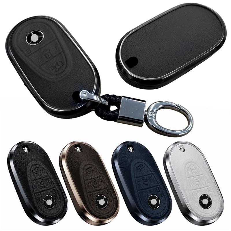 メルセデス ベンツ アルミ製 本革 レザー キーケース キーカバー C