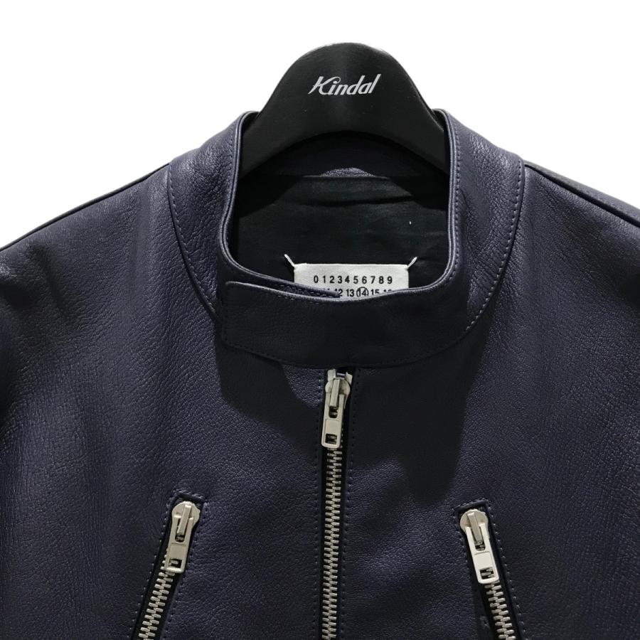 ベスト mm6 ハの字 ライダース ダークネイビー MM6 【エムエム6 メゾン