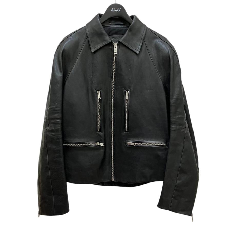 PRADA 2000ss レザージャケット 46 2000's PRADA short length open