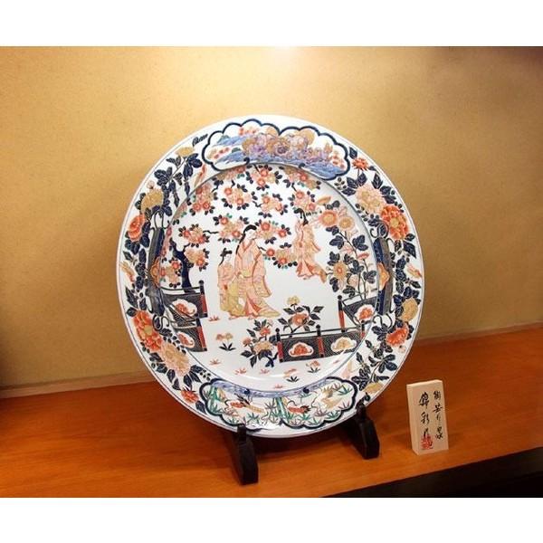 窓絵大皿 印判手 有田焼 佐賀県 窓絵大皿 印判手 有田焼 佐賀県