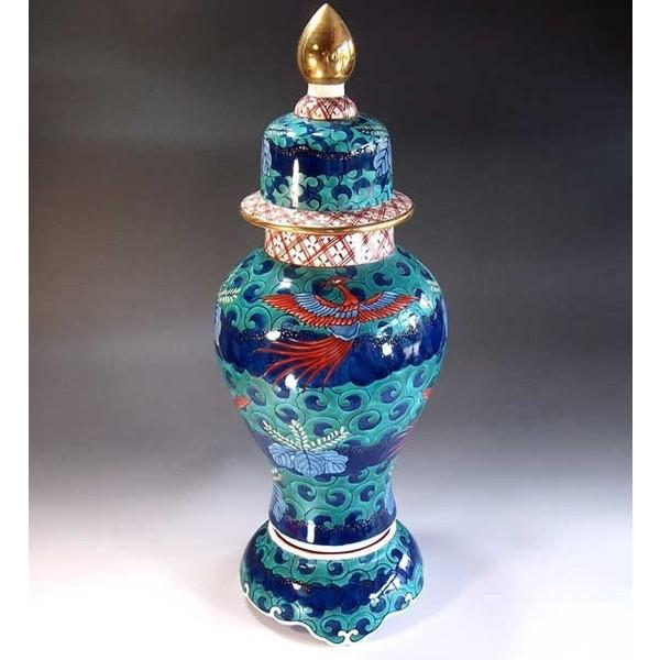 有田焼 染錦金彩唐草桐鳳凰絵飾り沈香壺｜陶芸作家 藤井錦彩 作