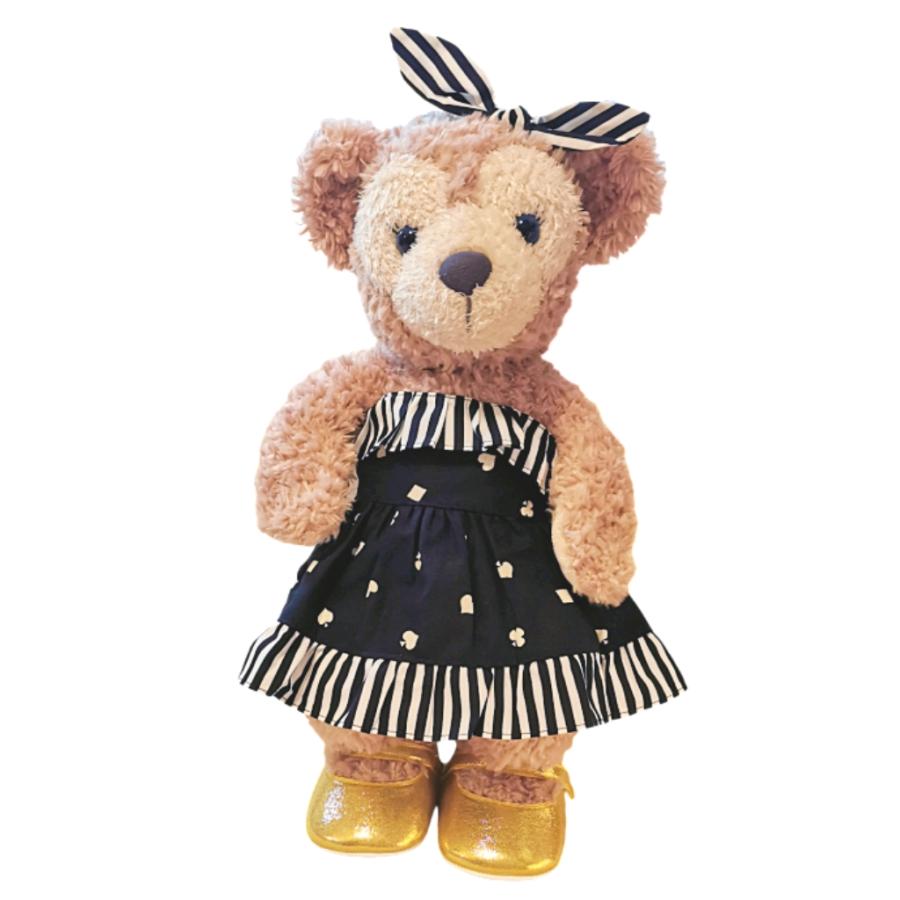 ぬいぐるみ服 ワンピース ストラップレス 黒 トランプ ステラルーS