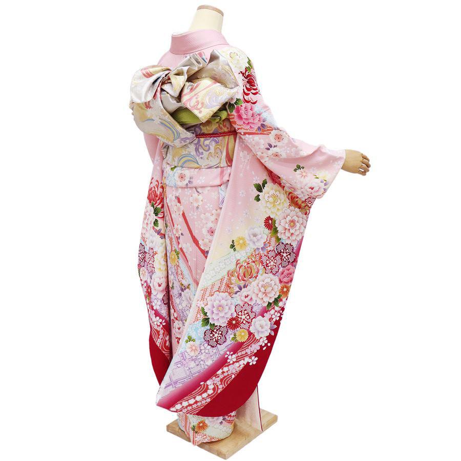 振袖 中古 フルセット 販売 正絹 リサイクル 仕立て上がり 着物 ピンク