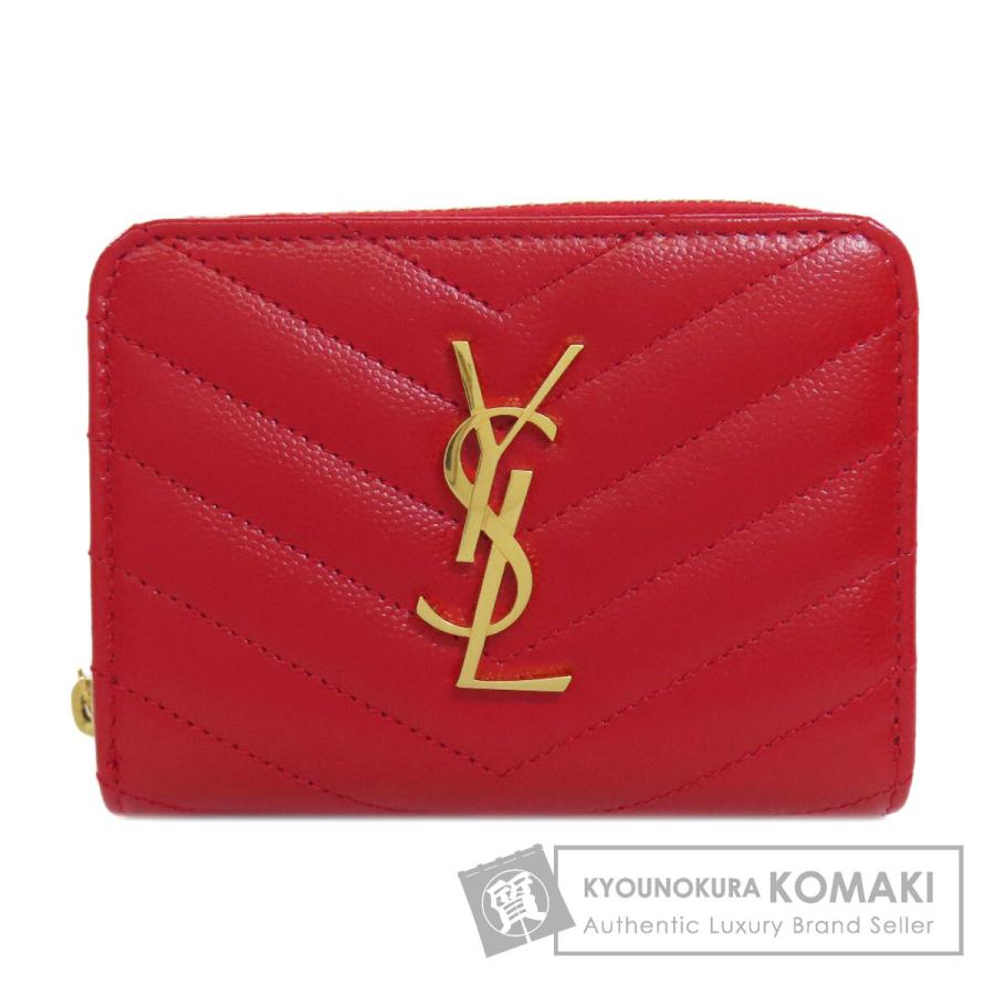 Yves Saint Laurent（イヴ・サンローラン） Vステッチ 二つ折り財布