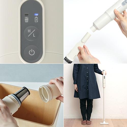 recolte（レコルト） 掃除機 吸引力 コードレス スティック クリーナー