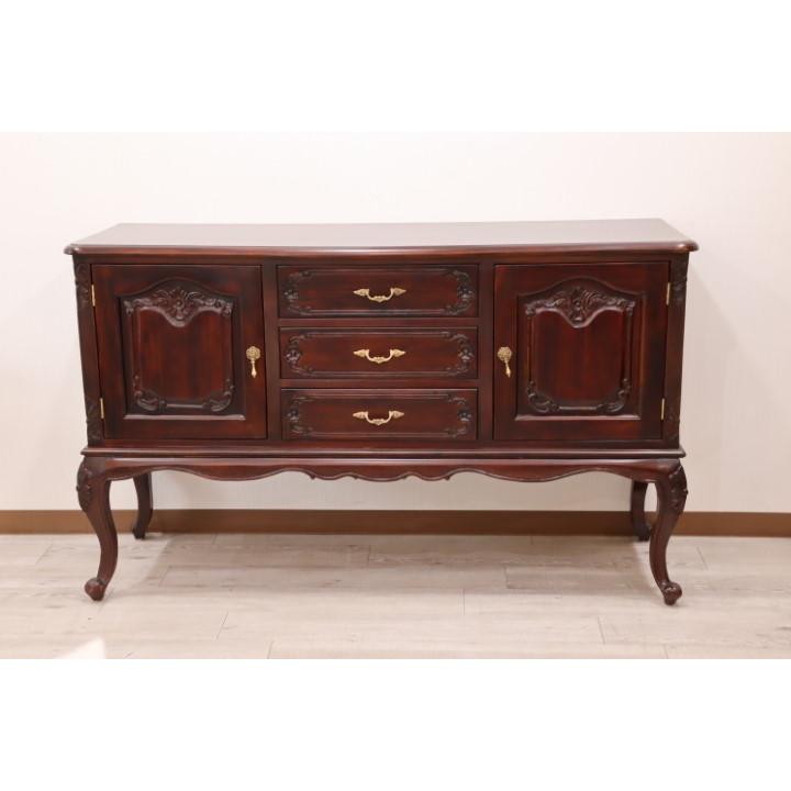 ガレージセール ローキャビネット マホガニー材 猫脚 サイドボード