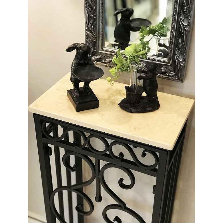 イタリア製 2024 大理石 花台 猫足コンソールテーブル コーナー用