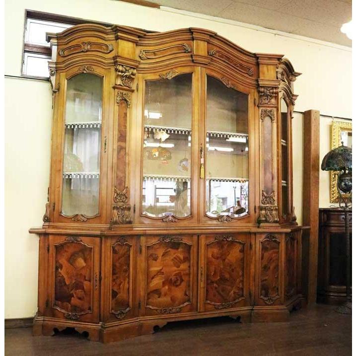 ガレージセール イタリア アンティーク キャビネット 8尺 カップボード