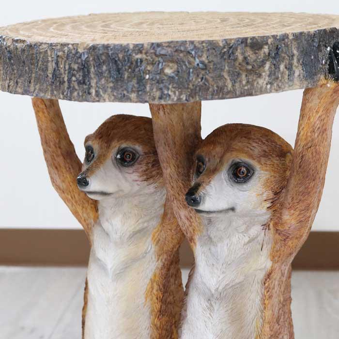 サイドテーブル ミーアキャット アニマル 動物 ソファ横 ポップ