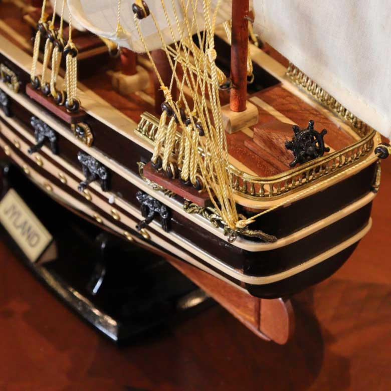 帆船 ユトランド号 完成品 帆船模型 デンマーク アンティーク風