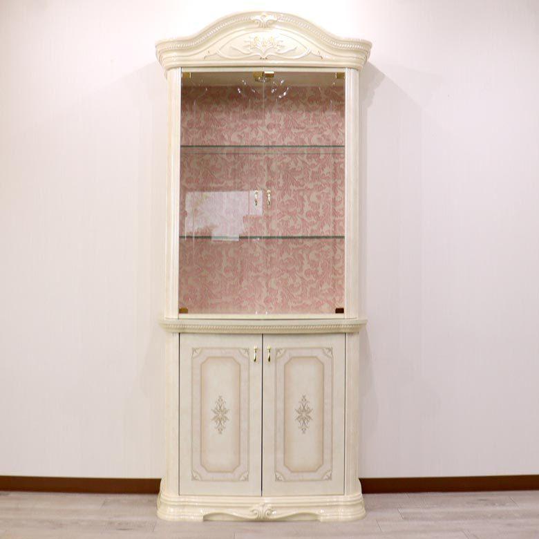 サルタレッリ アマルフィ 2ドアキャビネット アイボリー カップボード