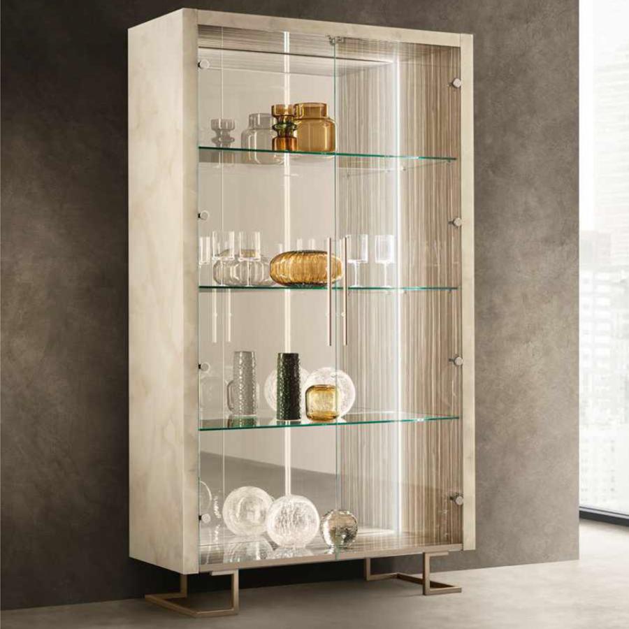 soon 美品 有限会社ワークス製 照明付き ガラス棚 キュリオケース soon