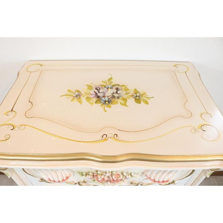 ロココ調 4段2連 チェスト ロココ調 4段チェスト 選べるカラー 約W90