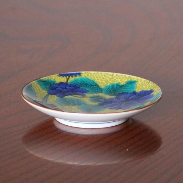 九谷焼 青郊窯豆皿 古九谷青手土坡に牡丹図MC-04 : 北山堂 - 通販