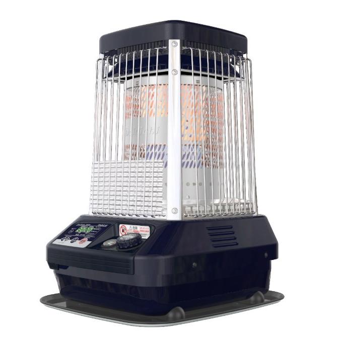 ダークブルー 縦型ストーブ 手動ダイヤル式 ダークブルー 縦型ストーブ