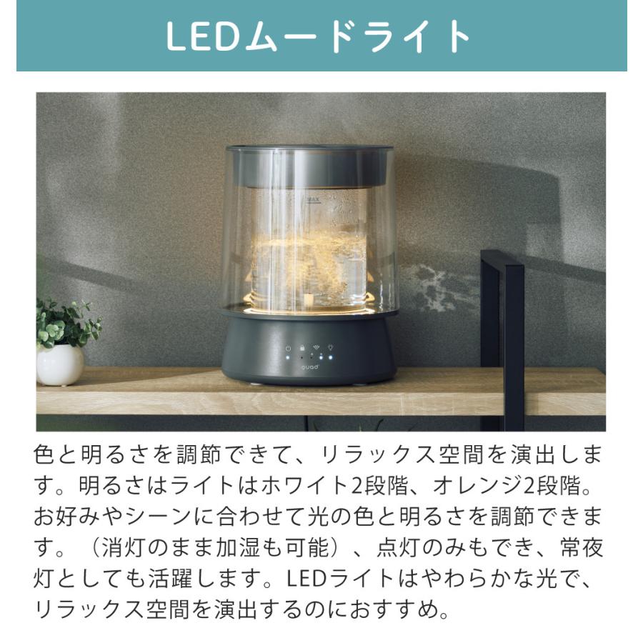 QUADS（クワッズ） 加湿器 スチーム式 グラス GLASS ガラススチーム