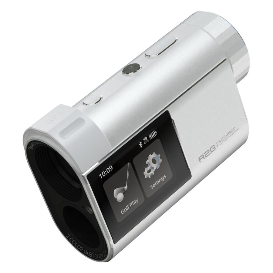 R2G レーザー距離計 MATE HYBRID ホワイト ゴルフ レーザー 距離 計測