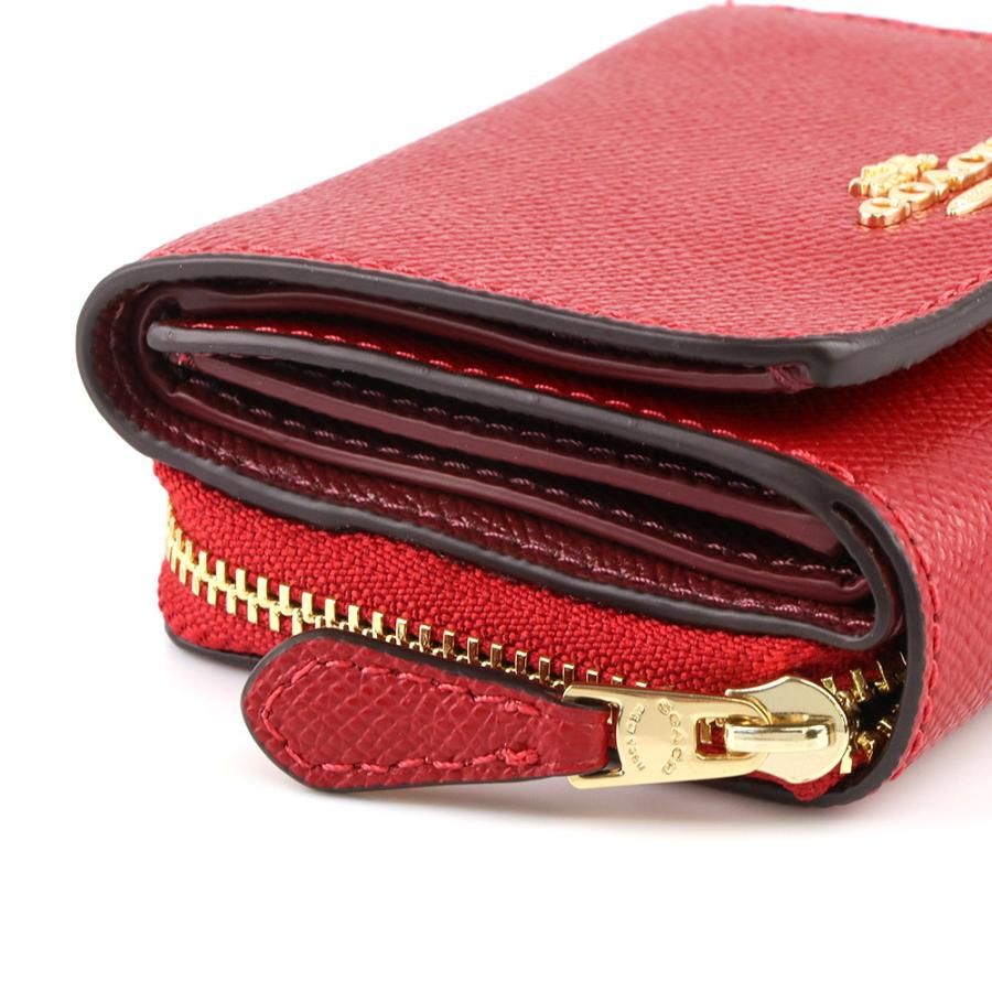 新品 COACH 赤 レッド 三つ折り財布 37968 IMF8Q コーチ COACH 財布 三