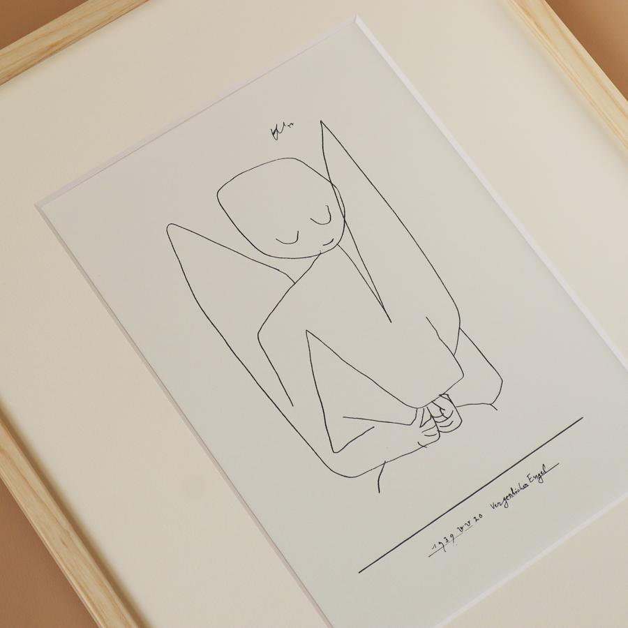 パウル・クレー「忘れっぽい天使 アートポスター（フレーム付き）※四つ