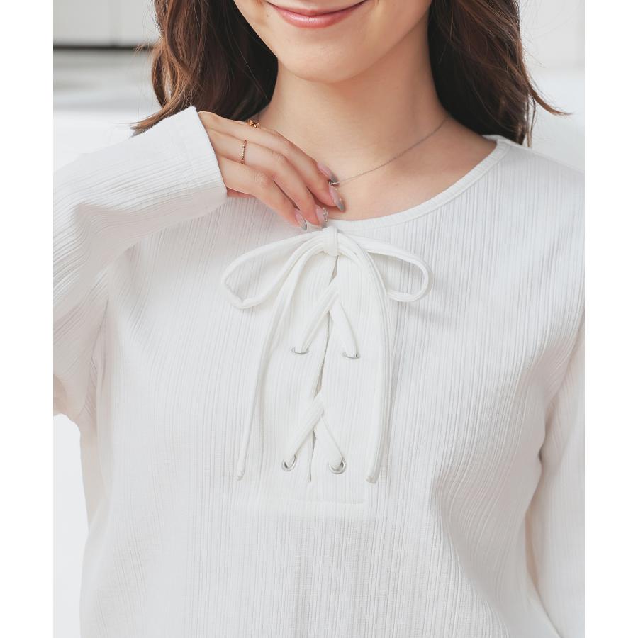 Honeys（ハニーズ） トップス カットソー 長袖 レースアップ