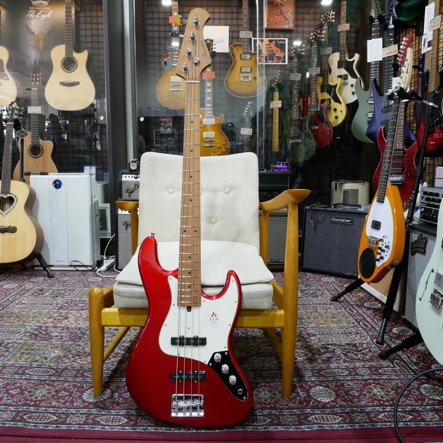 11429】 Bacchus ジャズベースタイプ メタリックレッド Bacchus